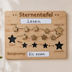 Sternentafel aus Holz für Kinder mit Belohnungsfeld und magnetischen Sternen