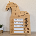 Aufgabentafel Pferd für Kinder – Aufgaben erledigen & abhaken