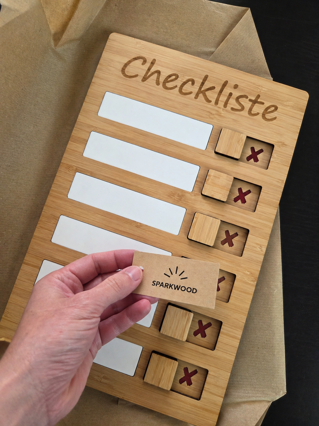 Holz-Checkliste – Aufgaben planen & abhaken
