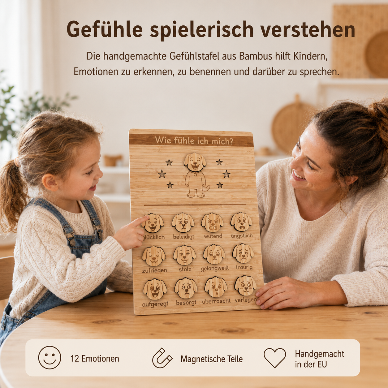 Gefühlstafel Hund für Kinder – Emotionen erkennen & Gefühle ausdrücken