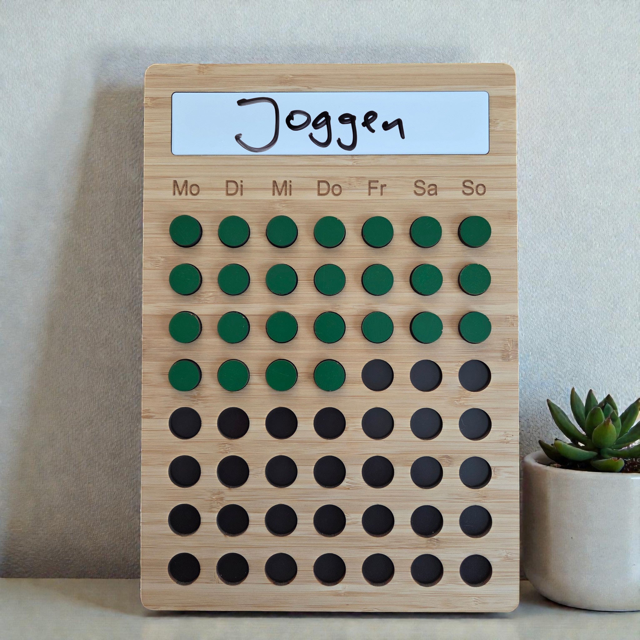 8 Wochen Habit Tracker aus Bambus - 1