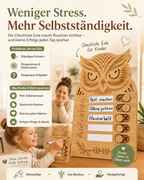 Routinetafel Eule für Kinder – Selbstständigkeit im Alltag fördern