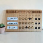 Sternentafel Routine-Woche aus Bambus - 1