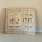 Countdown Tafel für Kinder aus Holz