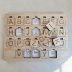 Alphabet Puzzle Montessori aus Holz & Bambus - 1