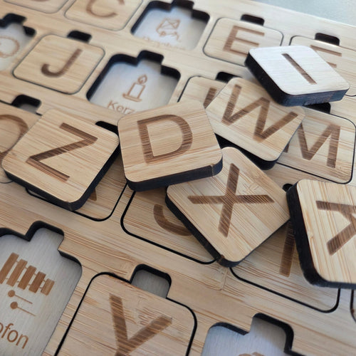 Alphabet Puzzle Montessori aus Holz & Bambus - 2