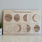 Mondphasen Puzzle aus Bambus - 1