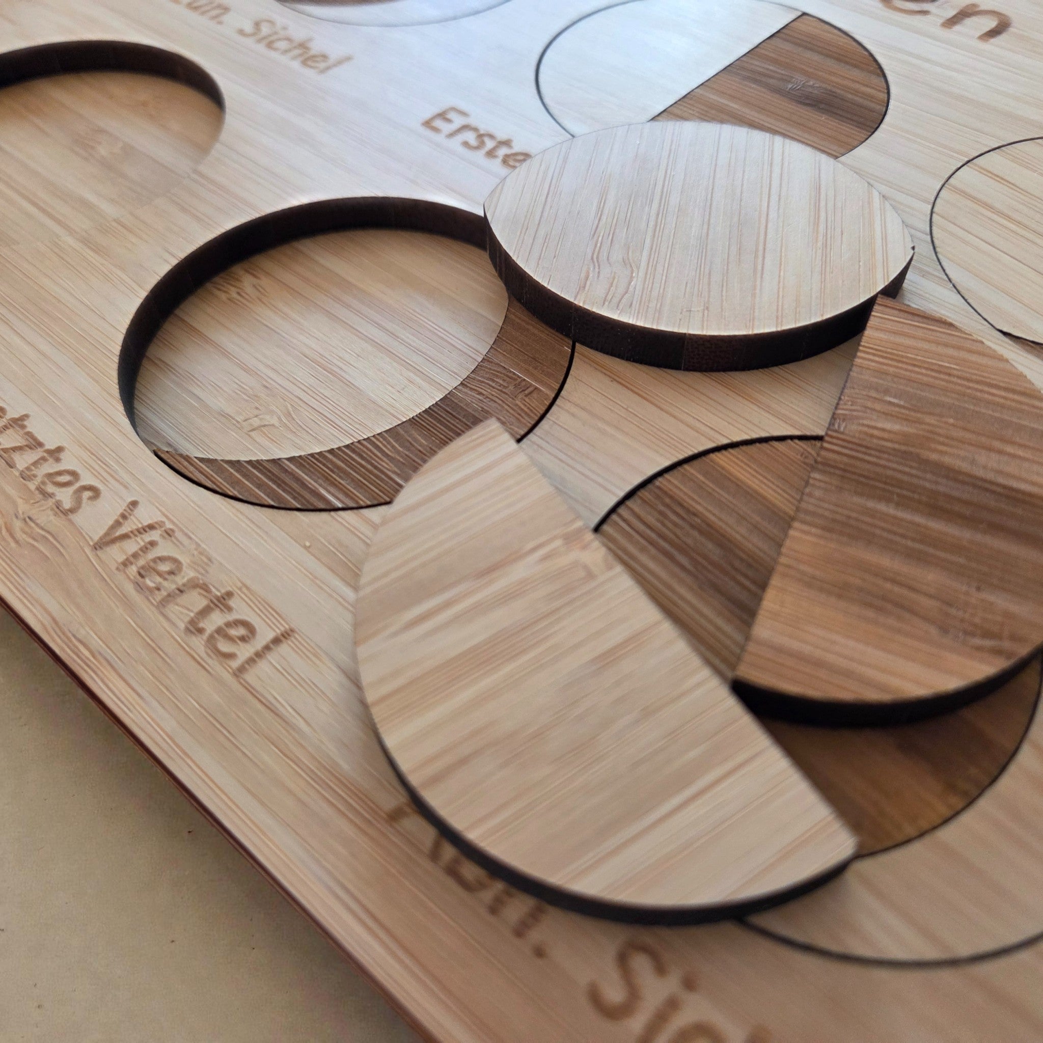Mondphasen Puzzle aus Bambus - 2