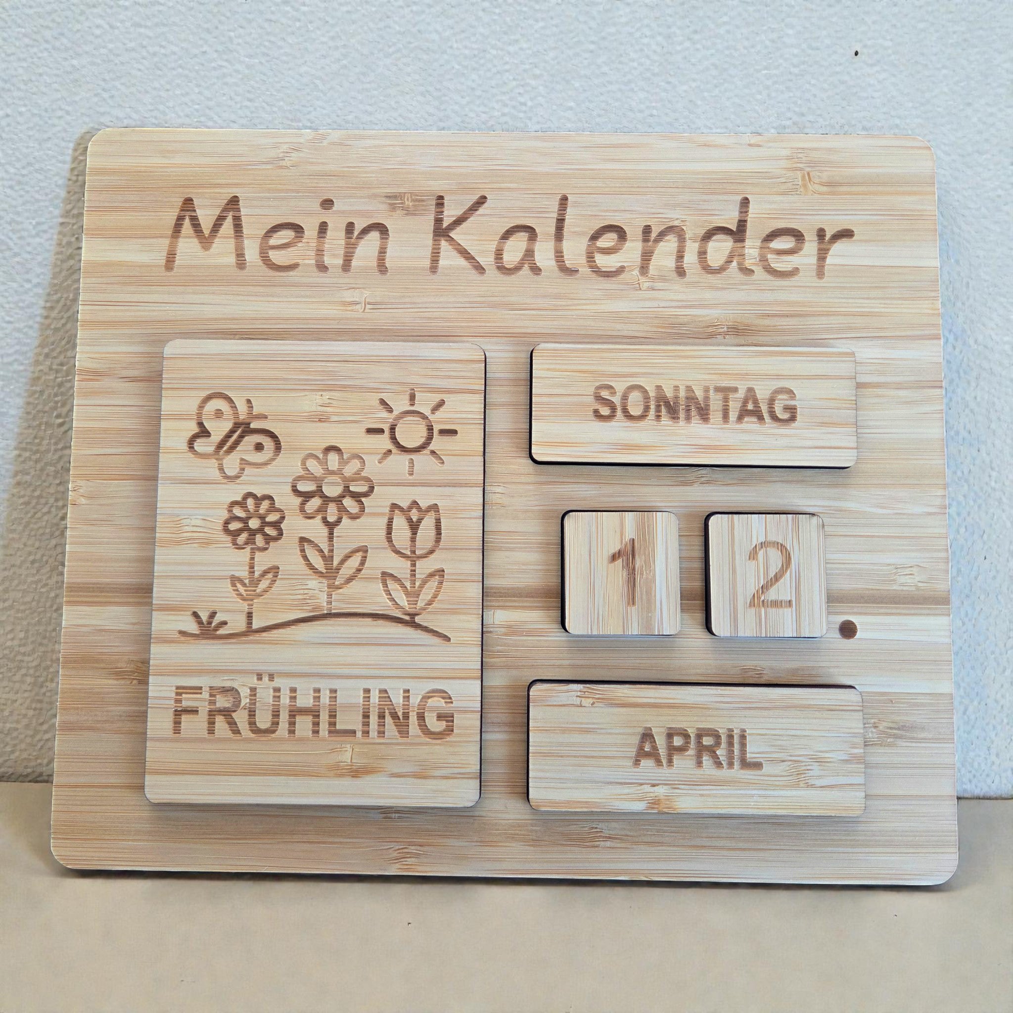 Montessori Kalender für Kinder aus Holz