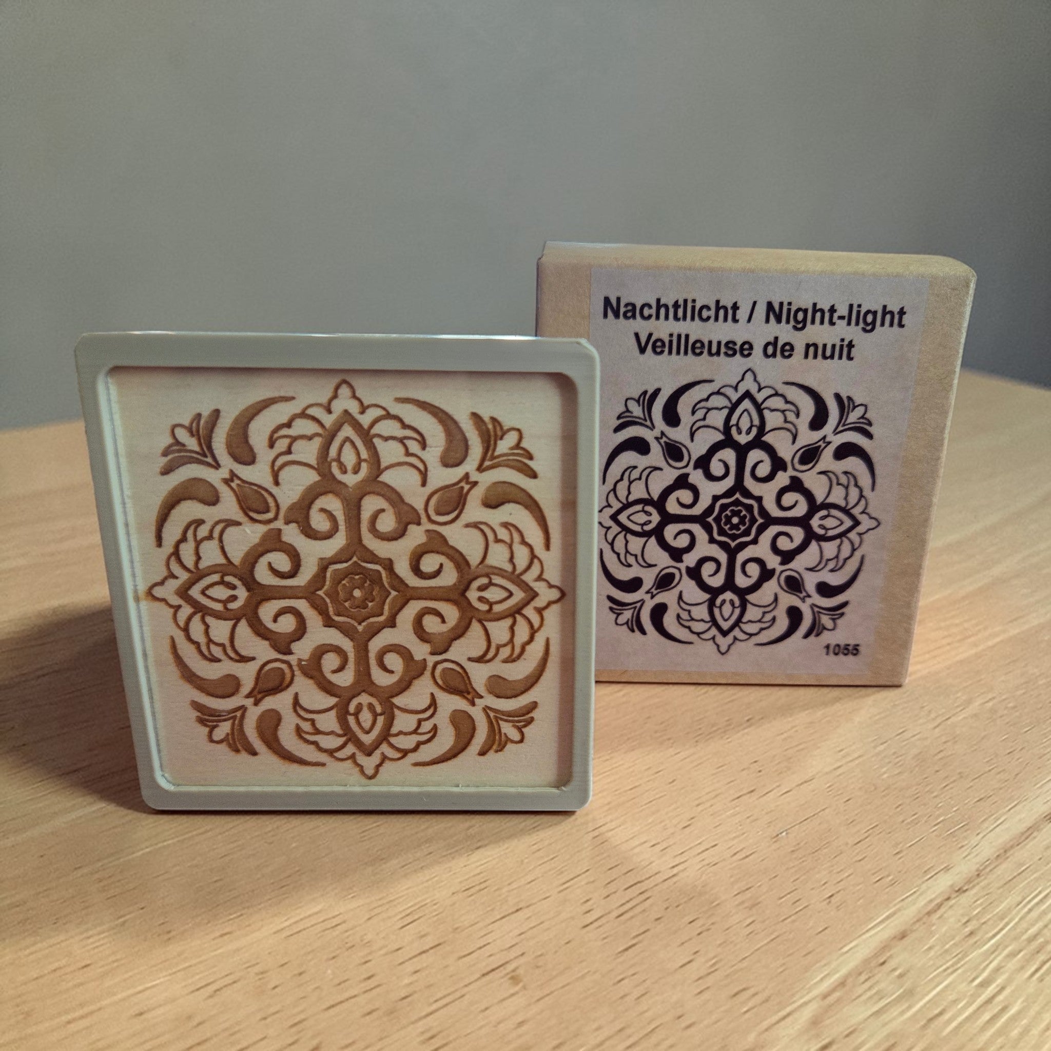 Nachtlicht Holz Ahorn – Mandala