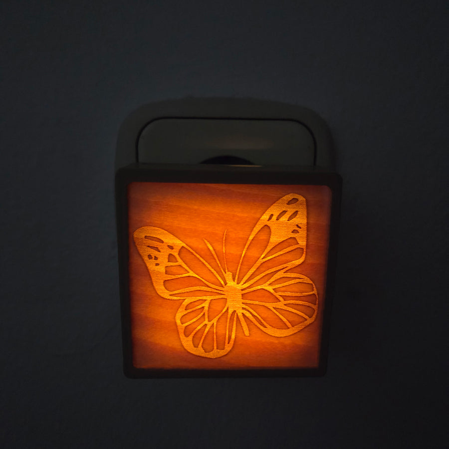 Nachtlicht Schmetterling aus Holz, dimmbar