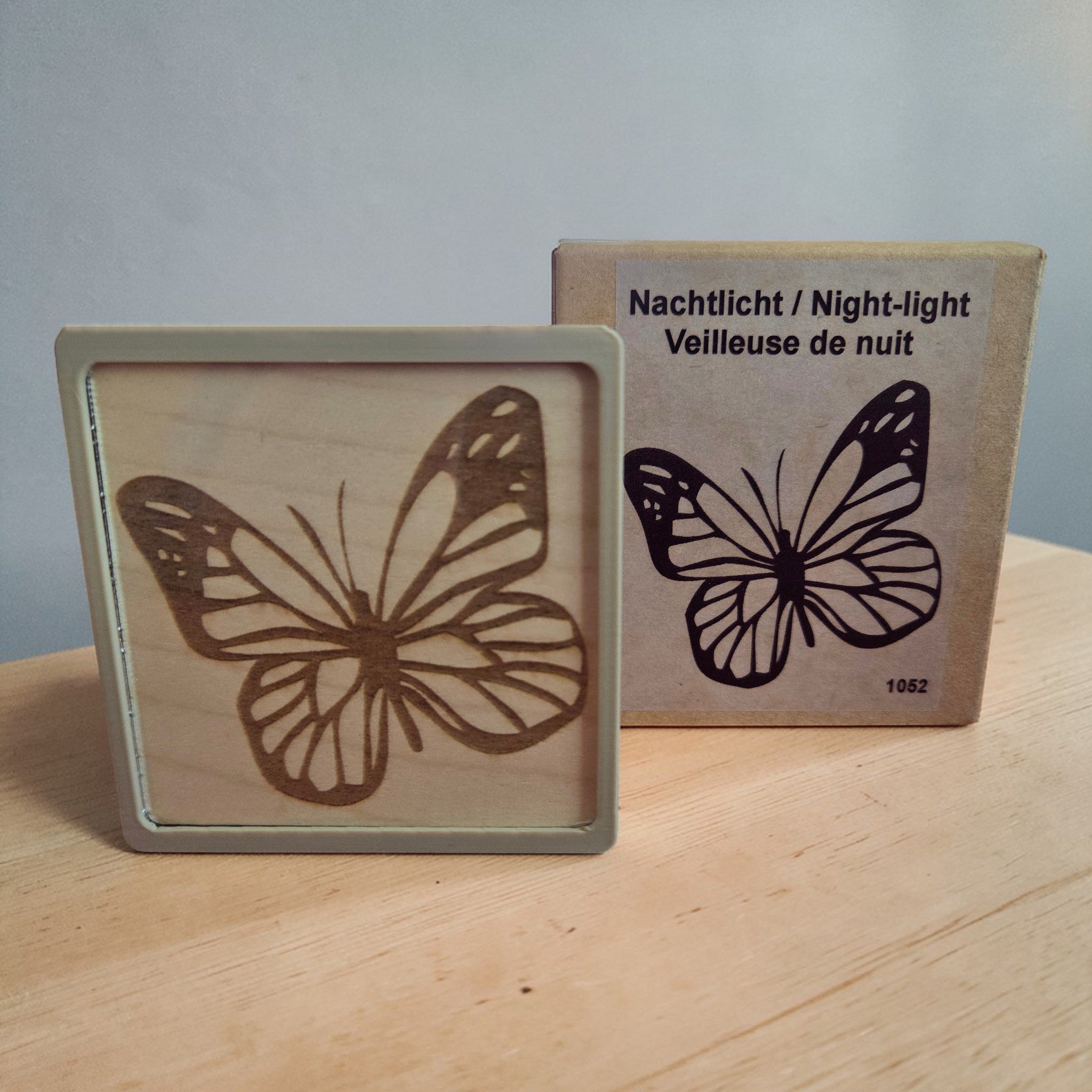 Nachtlicht Holz Ahorn – Schmetterling