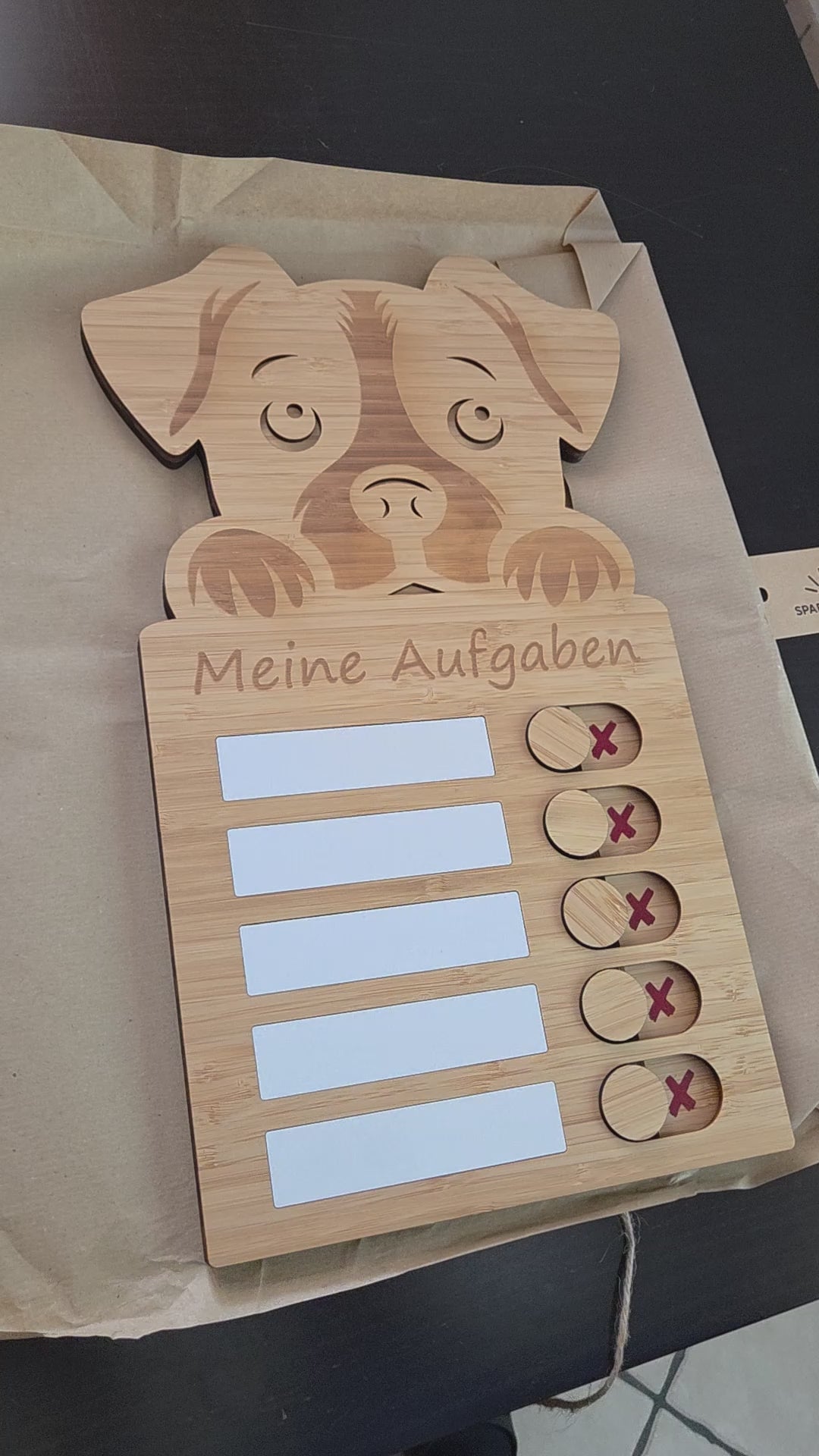 Aufgabentafel Hund für Kinder – Routinen lernen & Aufgaben abhaken