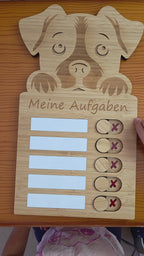 Aufgabentafel Hund für Kinder – Routinen lernen & Aufgaben abhaken