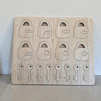 Schlüssel- & Schloss-Puzzle aus Bambus - 1