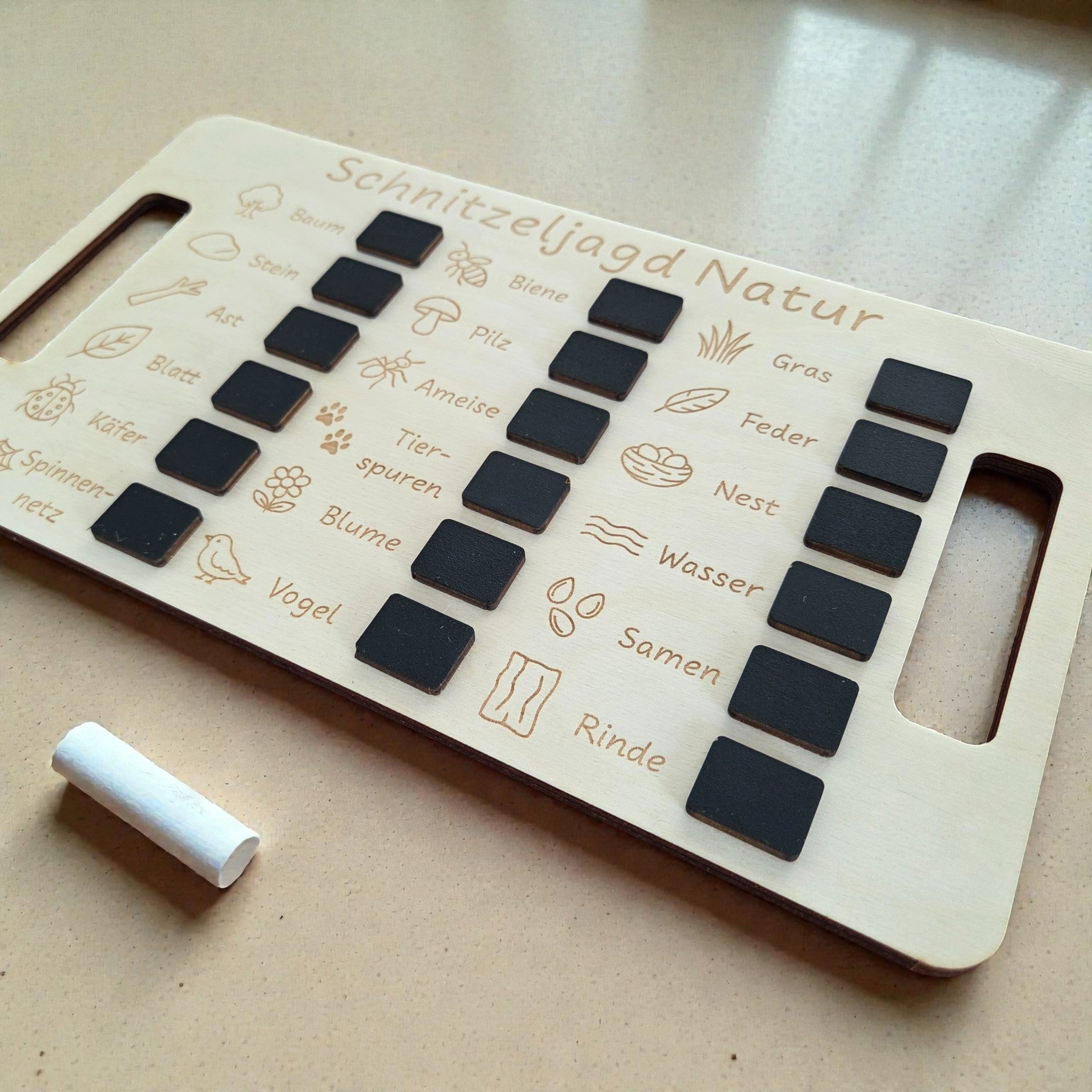 Schnitzeljagd Board "Natur" aus Holz - 1