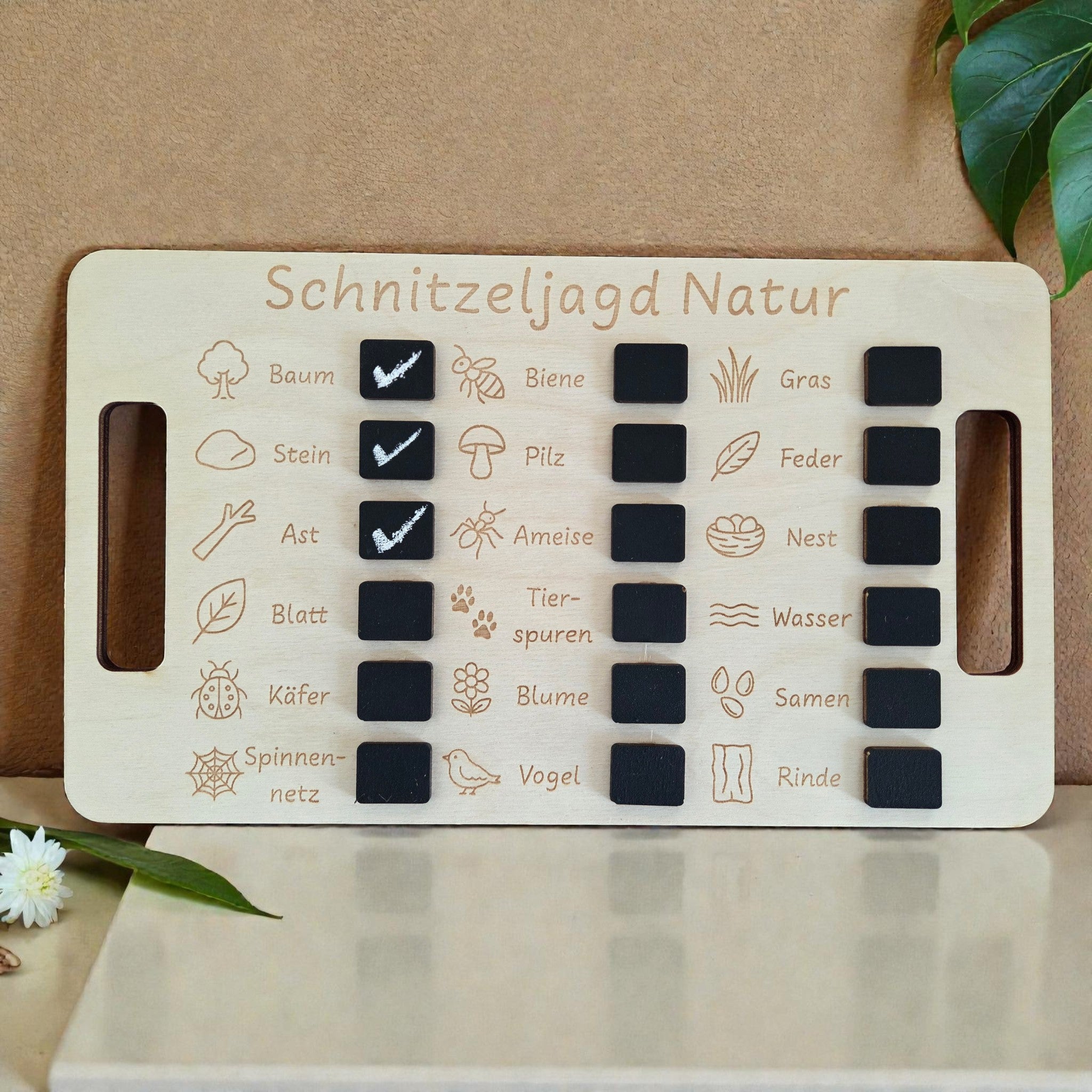 Schnitzeljagd Board "Natur" aus Holz - 2