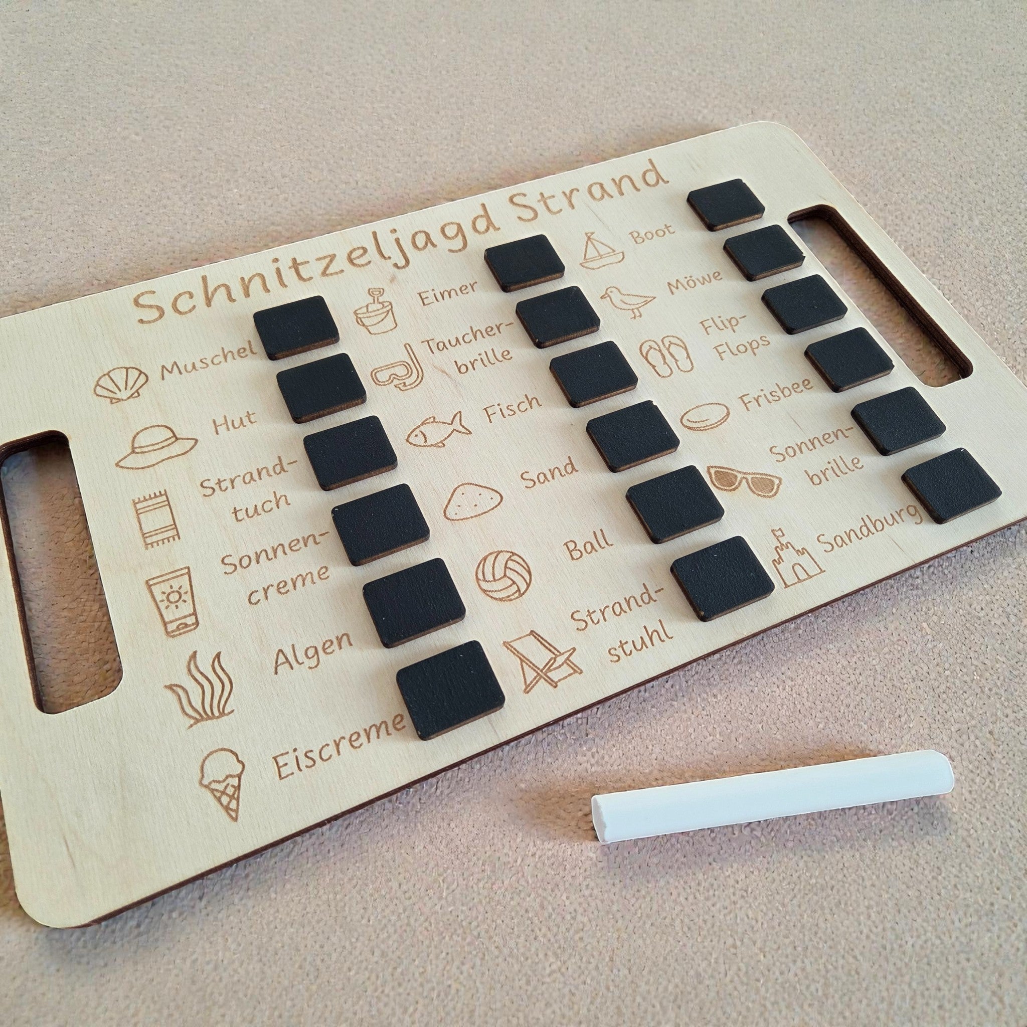 Schnitzeljagd Board "Strand" aus Holz - 2