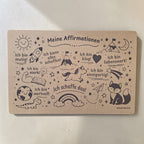 Schreibtischunterlage für Kinder aus Kork - Affirmationen