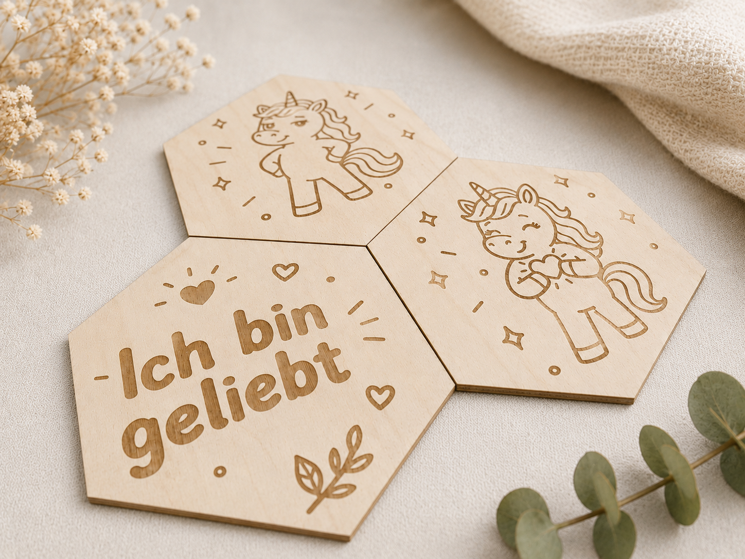 Mutmach-Spiegel Einhorn aus Holz – Selbstvertrauen spielerisch stärken
